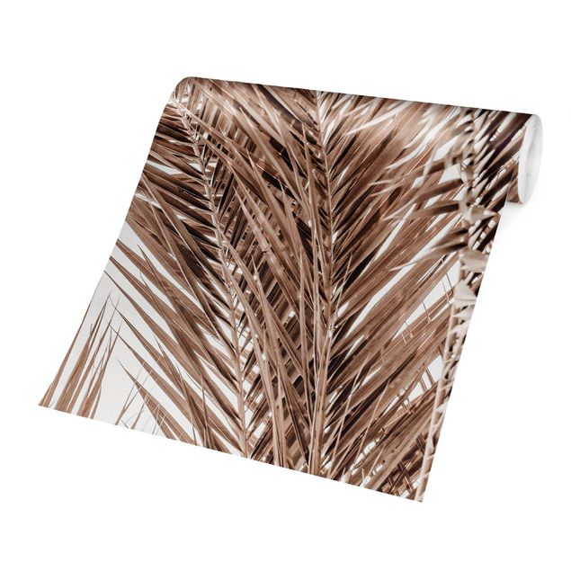 Tapet brun Bronze Coloured Palm Fronds