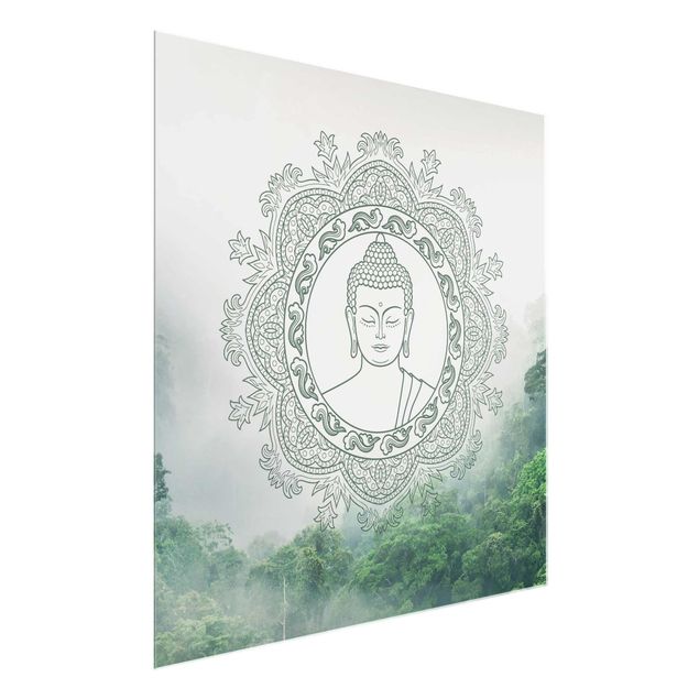 Billeder bjerge Buddha Mandala In Fog