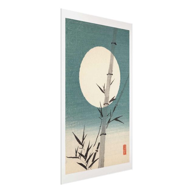 Billeder landskaber Japanese Drawing Bamboo And Moon