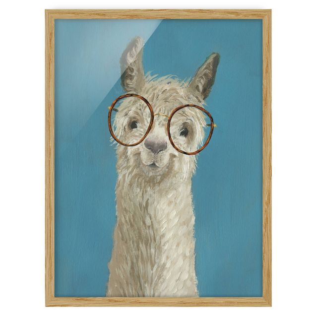Billeder moderne Lama With Glasses I