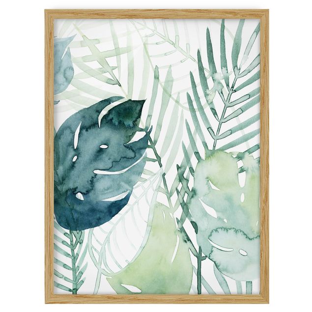 Billeder blomster Palm Fronds In Watercolour I