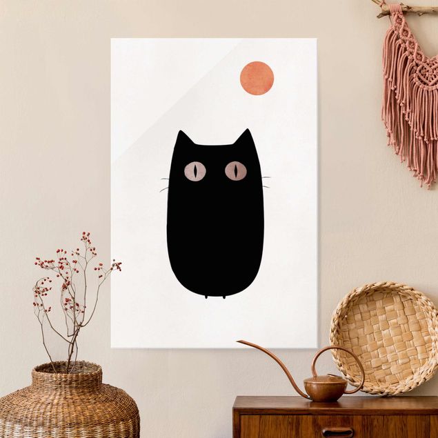 køkken dekorationer Black Cat Illustration