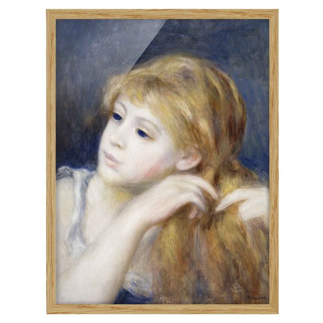 Billeder kunsttryk Auguste Renoir - Head of a Young Woman