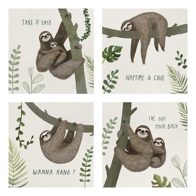 Billeder ordsprog Sloth Proverbs Set II