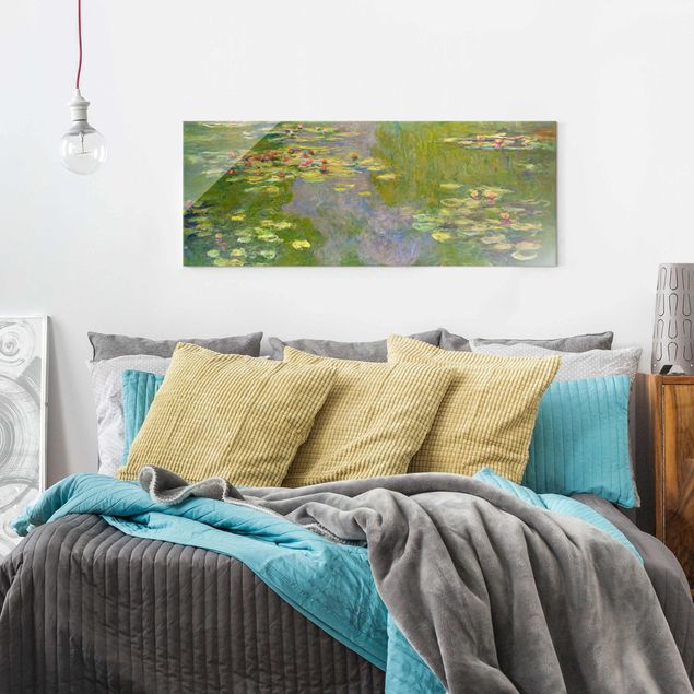 Glasbilleder roser Claude Monet - Green Waterlilies