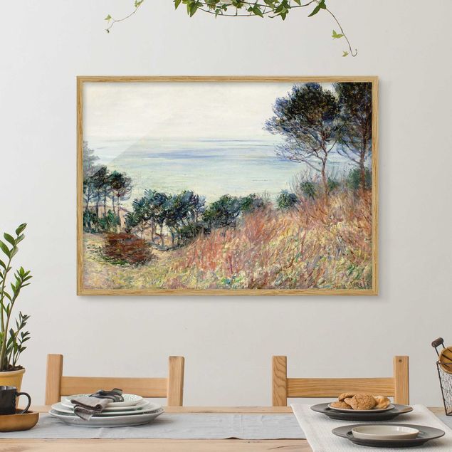 Indrammede plakater strande Claude Monet - The Coast Of Varengeville