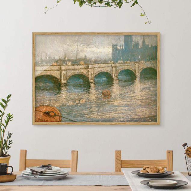 Kunst stilarter impressionisme Claude Monet - Thames Bridge And Parliament Building In London