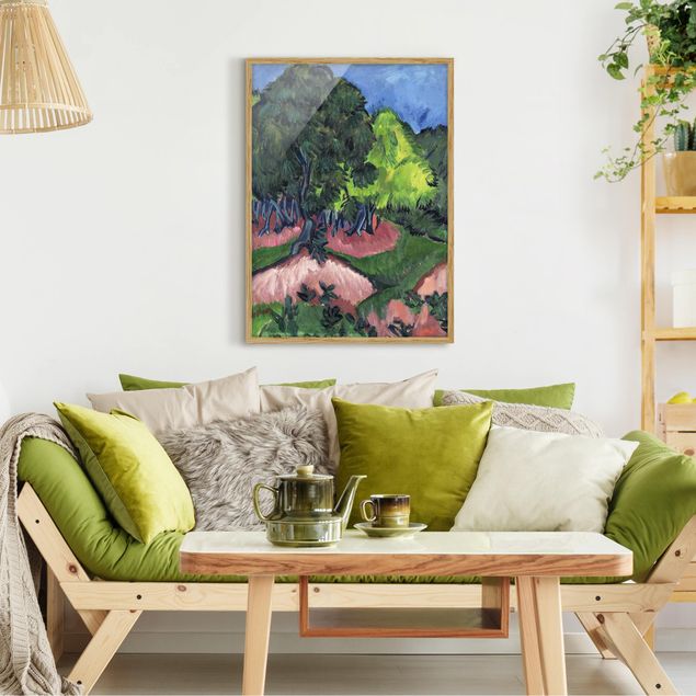 Billeder træer Ernst Ludwig Kirchner - Landscape with Chestnut Tree
