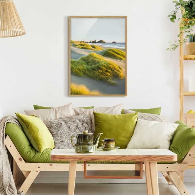 Billeder bjerge Dunes And Grasses At The Sea