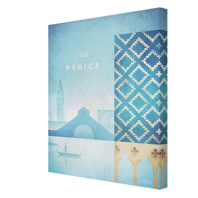 Billeder på lærred kunsttryk Travel Poster - Venice