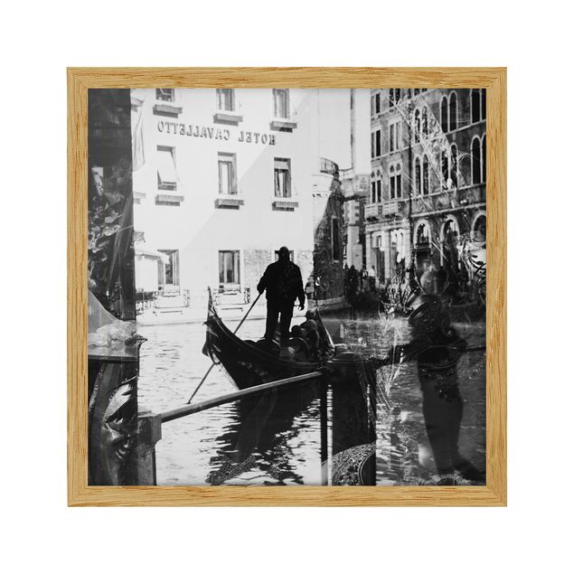 Indrammede plakater vintage Venice Reflections