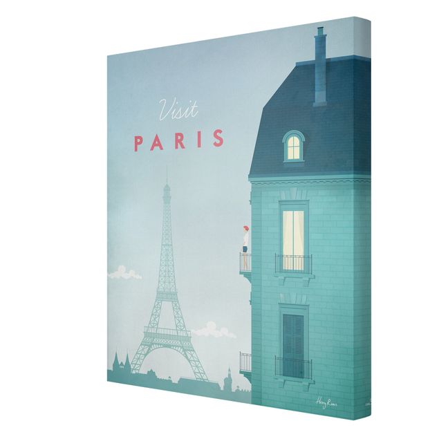 Billeder på lærred kunsttryk Travel Poster - Paris