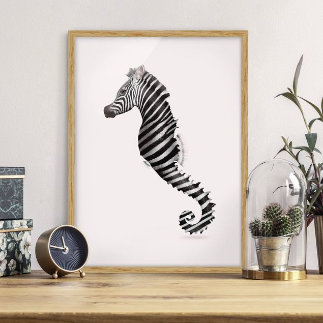 køkken dekorationer Seahorse With Zebra Stripes