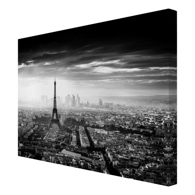 Billeder arkitektur og skyline The Eiffel Tower From Above Black And White
