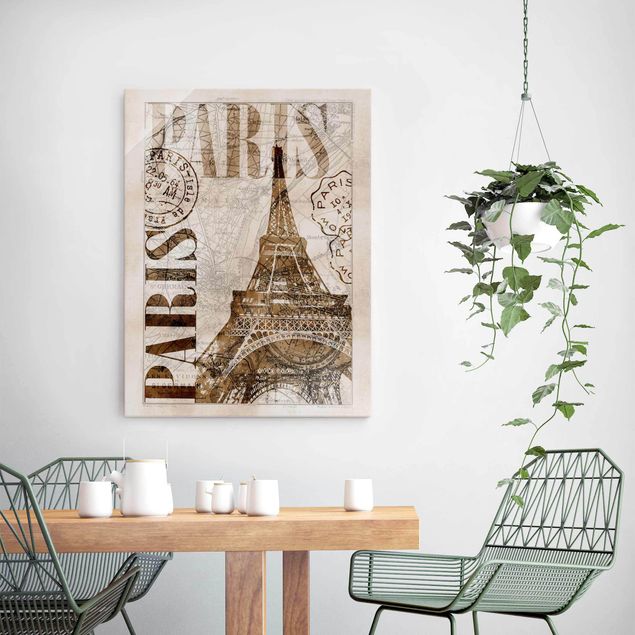 Billeder Paris Shabby Chic Collage - Paris