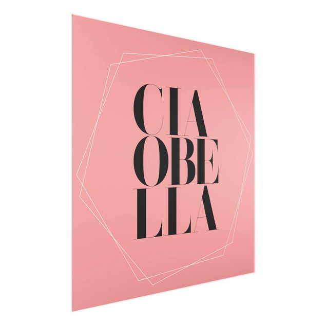 Billeder moderne Ciao Bella In Hexagons Light Pink Backdrop
