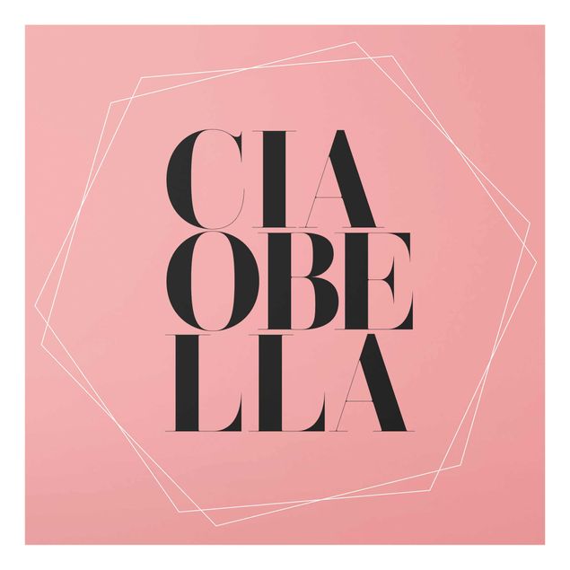 Billeder lyserød Ciao Bella In Hexagons Light Pink Backdrop