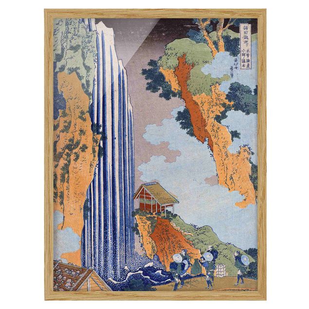 Indrammede plakater landskaber Katsushika Hokusai - Ono Waterfall on the Kisokaidô