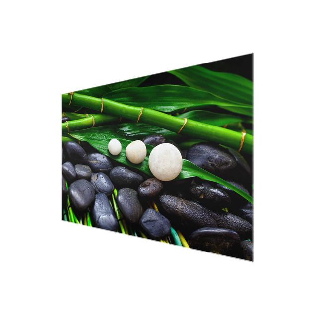 Billeder grøn Green Bamboo With Zen Stones
