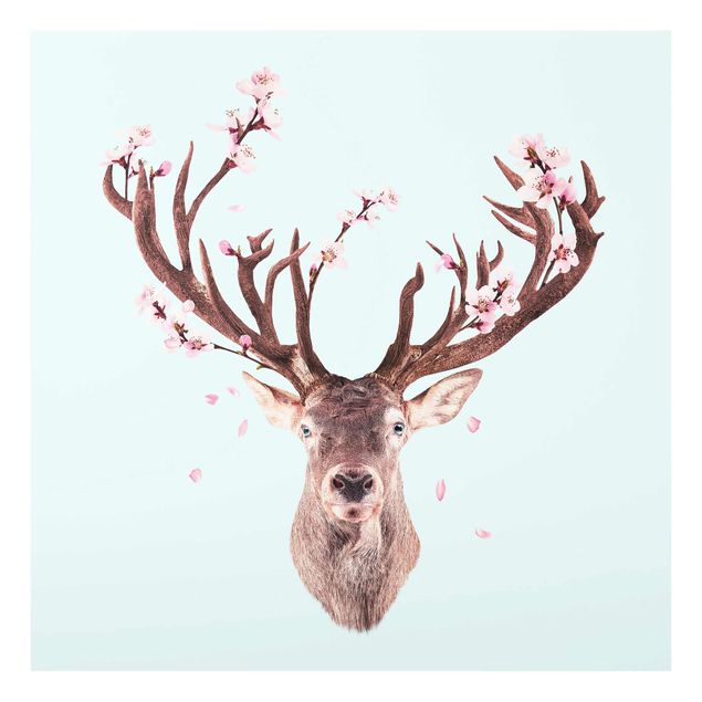 Billeder blomster Deer With Cherry Blossoms