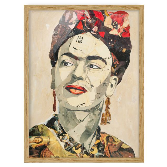 Billeder moderne Frida Kahlo - Collage No.2
