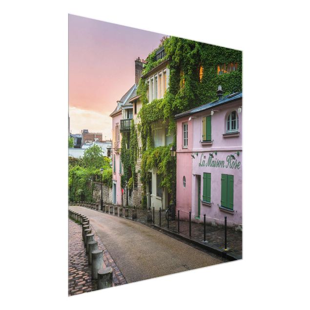 Glasbilleder landskaber Rose Coloured Twilight In Paris