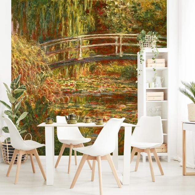 køkken dekorationer Claude Monet - Waterlily Pond And Japanese Bridge (Harmony In Pink)
