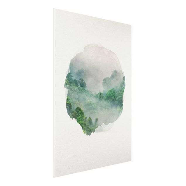 Billeder træer WaterColours - Jungle In The Mist