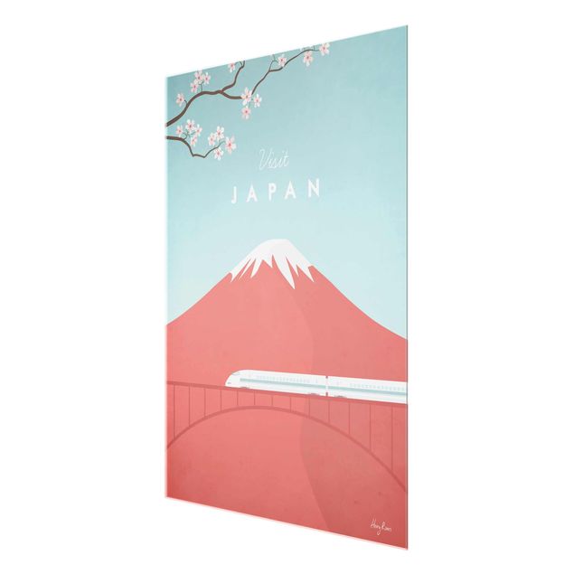 Glasbilleder arkitektur og skyline Travel Poster - Japan