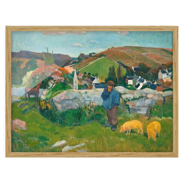 Billeder landskaber Paul Gauguin - The Swineherd