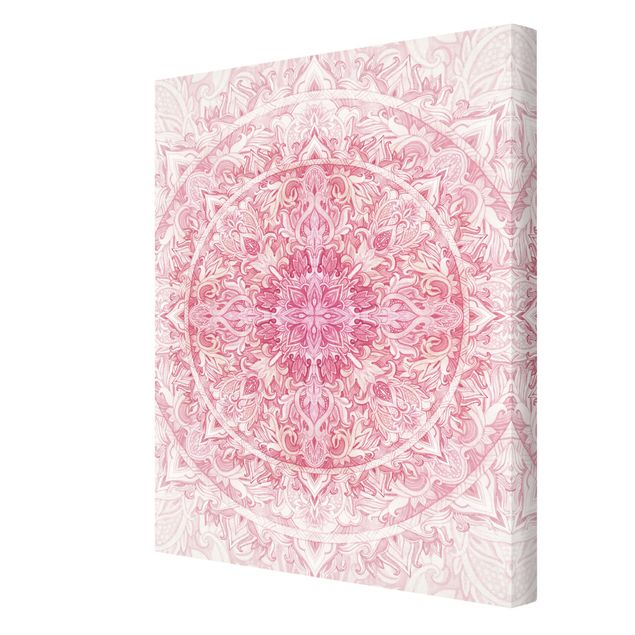 Billeder Mandala WaterColours Sun Ornament Light Pink
