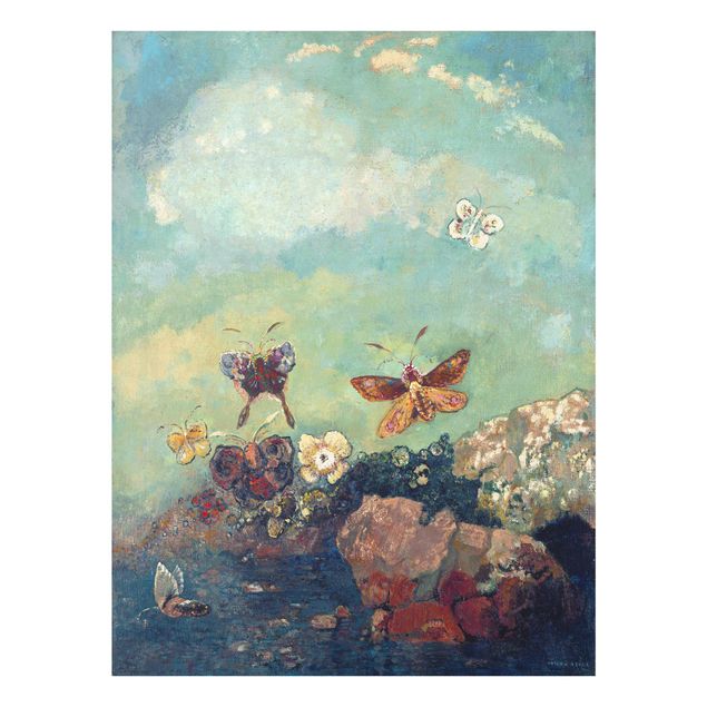 Glasbilleder dyr Odilon Redon - Butterflies