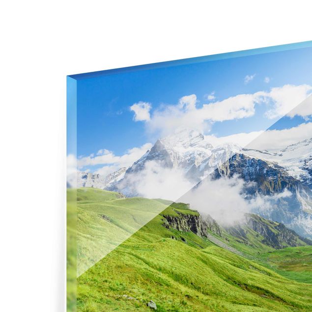 Glasbilleder arkitektur og skyline Swiss Alpine Panorama