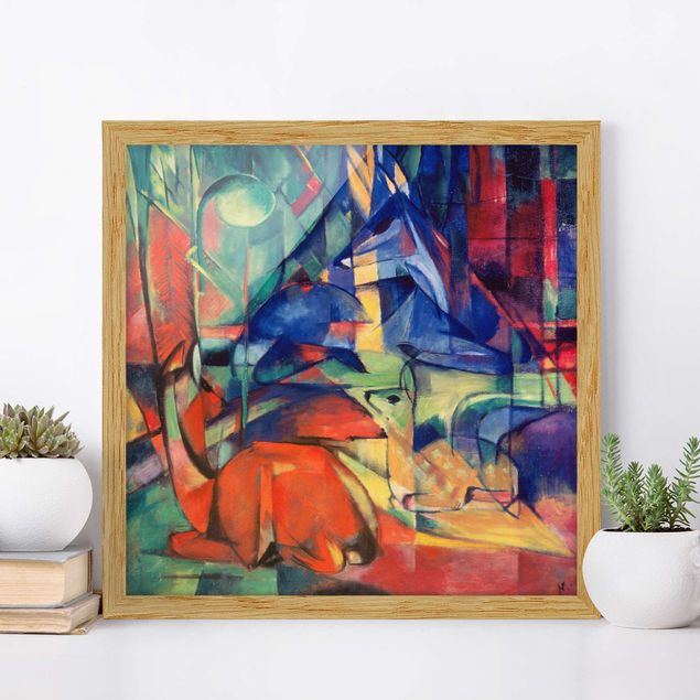 Kunst stilarter ekspressionisme Franz Marc - Deer In The Forest