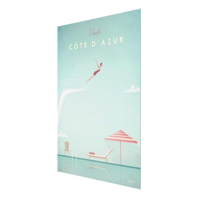 Glasbilleder arkitektur og skyline Travel Poster - Côte D'Azur