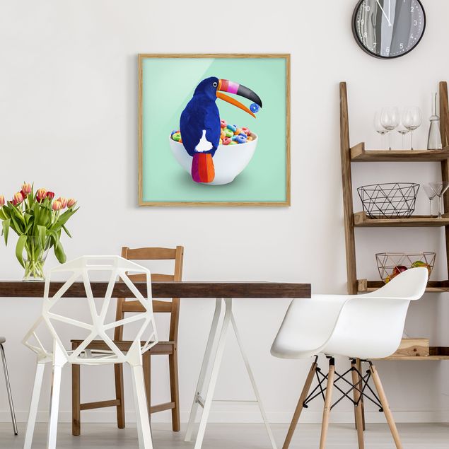 Billeder kunsttryk Breakfast With Toucan