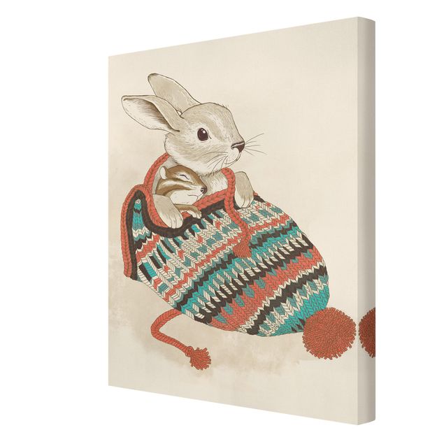 Billeder Laura Graves Art Illustration Cuddly Santander Rabbit In Hat