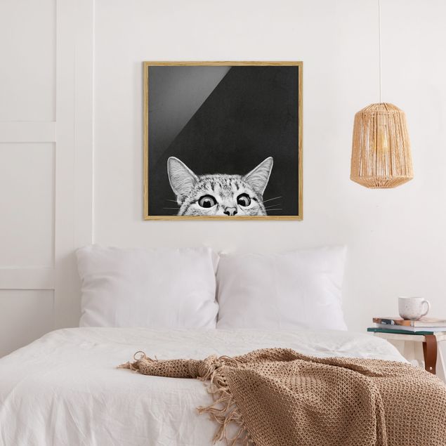 Billeder katte Illustration Cat Black And White Drawing