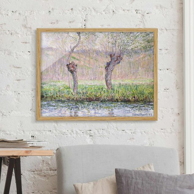 Kunst stilarter impressionisme Claude Monet - Willow Trees Spring