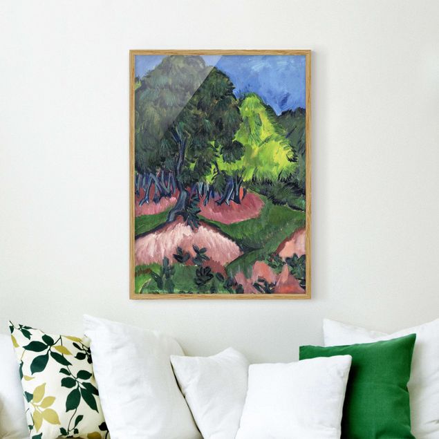 køkken dekorationer Ernst Ludwig Kirchner - Landscape with Chestnut Tree