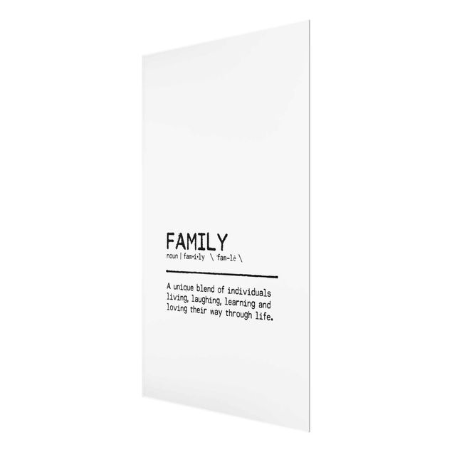 Glas magnettavla Definition Family Unique
