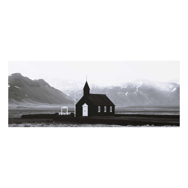 Glasbilleder sort og hvid The Black Church