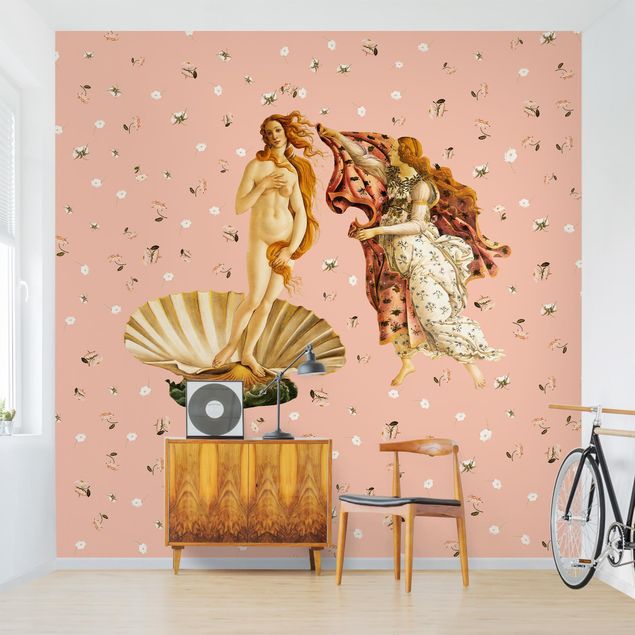 Tapet moderne The Venus By Botticelli On Pink
