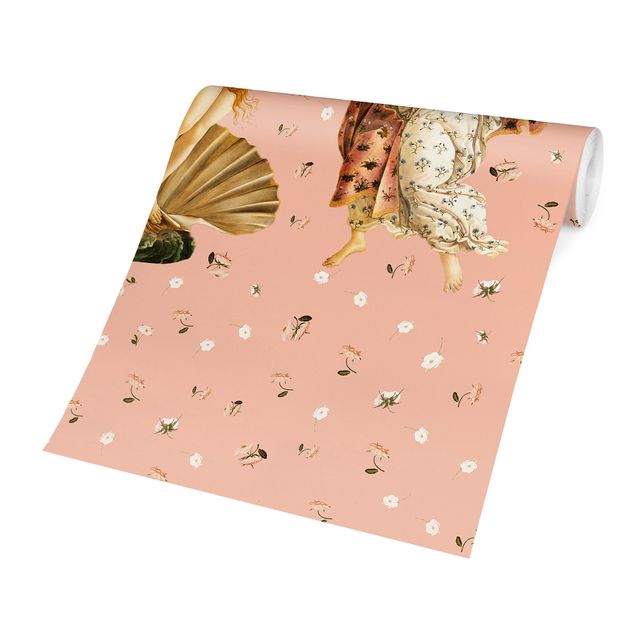 Tapet The Venus By Botticelli On Pink