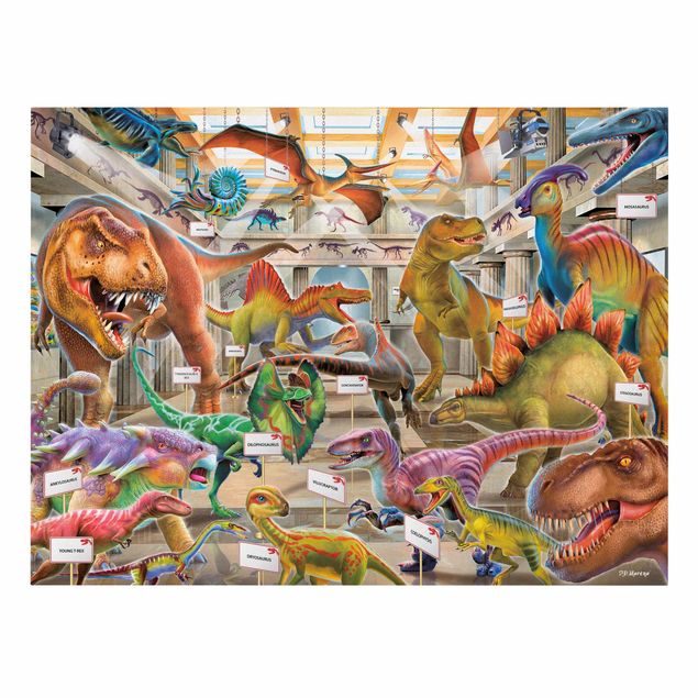 Billeder farvet Dinosaurs In The Museum Of Natural History