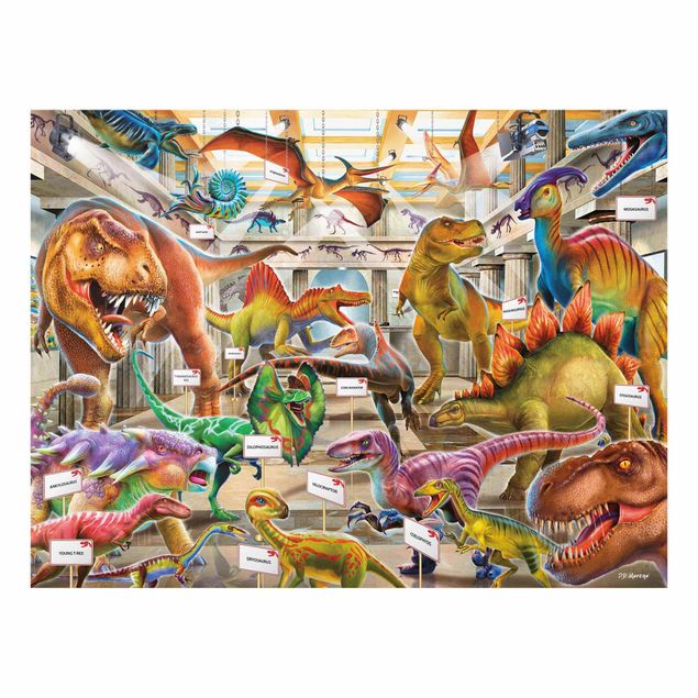 Billeder farvet Dinosaurs In The Museum Of Natural History
