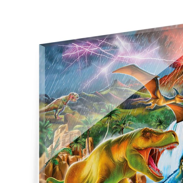 Billeder P.D. Moreno Dinosaurs In A Prehistoric Storm