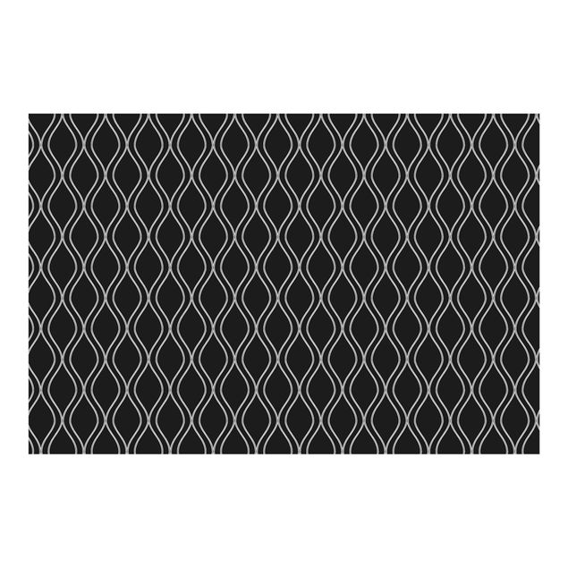 Tapet grå Dark Retro Pattern With Grey Waves