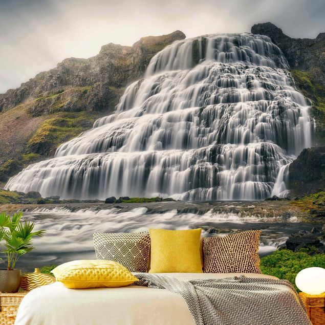 Fototapet vandfald Dynjandi Waterfall