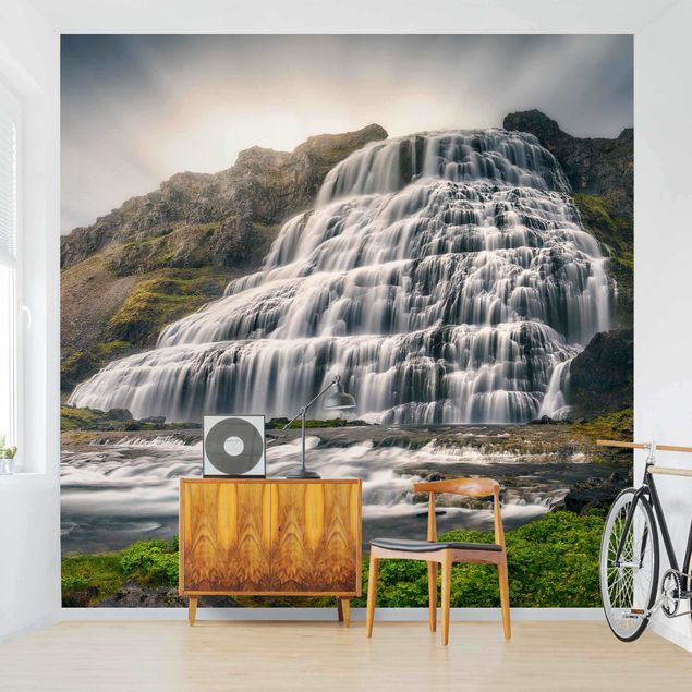 Moderne tapet Dynjandi Waterfall